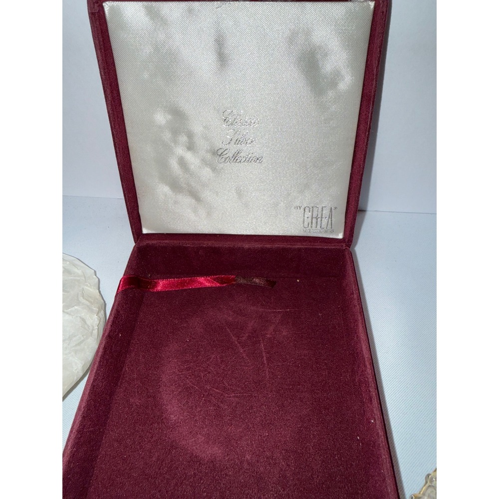 CREA Milano Classic Silver Collection Coaster Set of 6 with Velvet Box Vintage